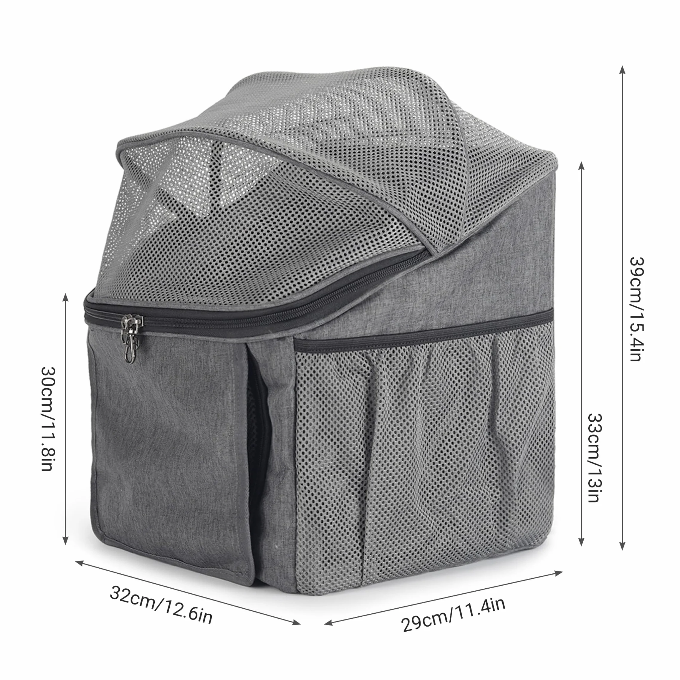 Panier de vélo pour Chien avec Boucle à dégagement Rapide, Gris