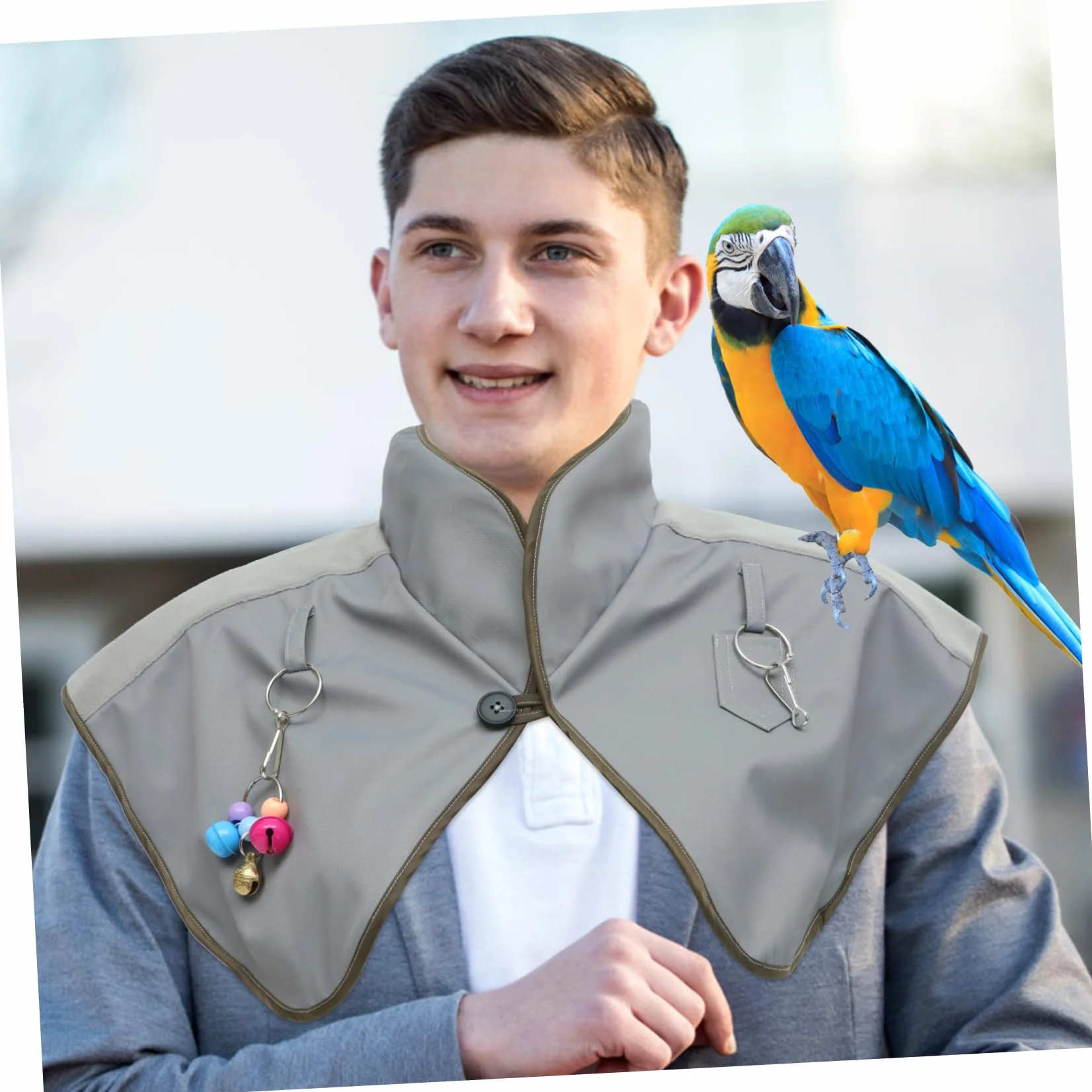 Protection Épaule Oiseaux Coton Lin Imperméable Réutilisable pour Perroquet