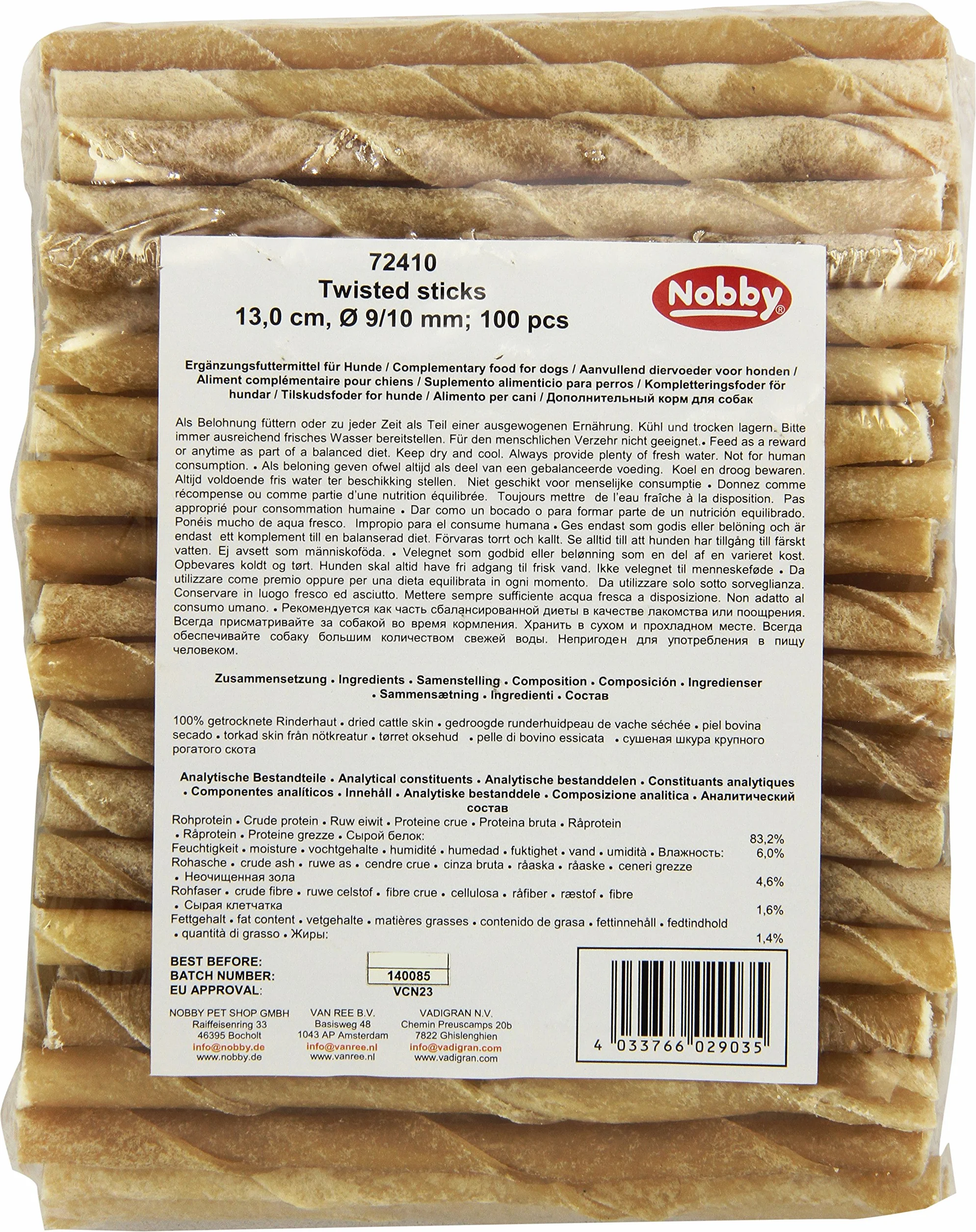 Nobby Friandise pour Chien Twisted Sticks Thaïlande 12,5 cm