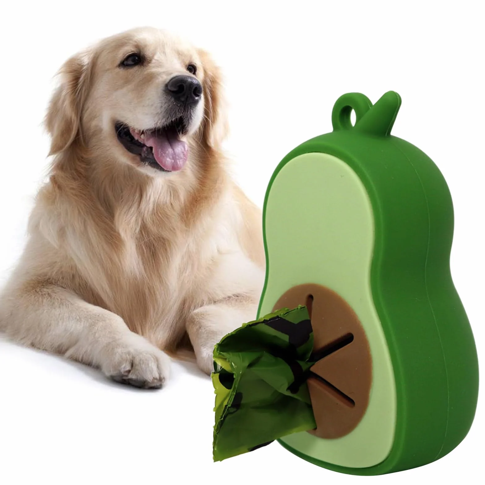 Distributeur de Sacs à déjections Canines en Forme d'avocat Accessoires d'extérieur