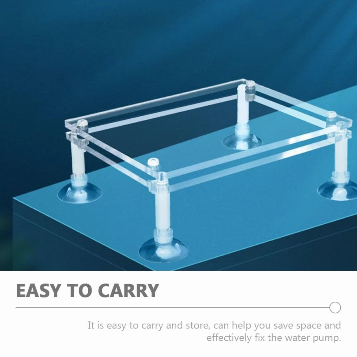 Hemobllo Support de Pompe Submersible en Acrylique Antichoc Ventouse, Support Surélevé pour Pompe à Eau D'aquarium, Accessoire pour Bassin de Poissons