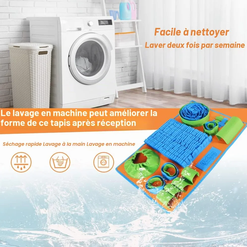 Tapis à renifler pour chiens jeu d'alimentation interactif stimulation mentale