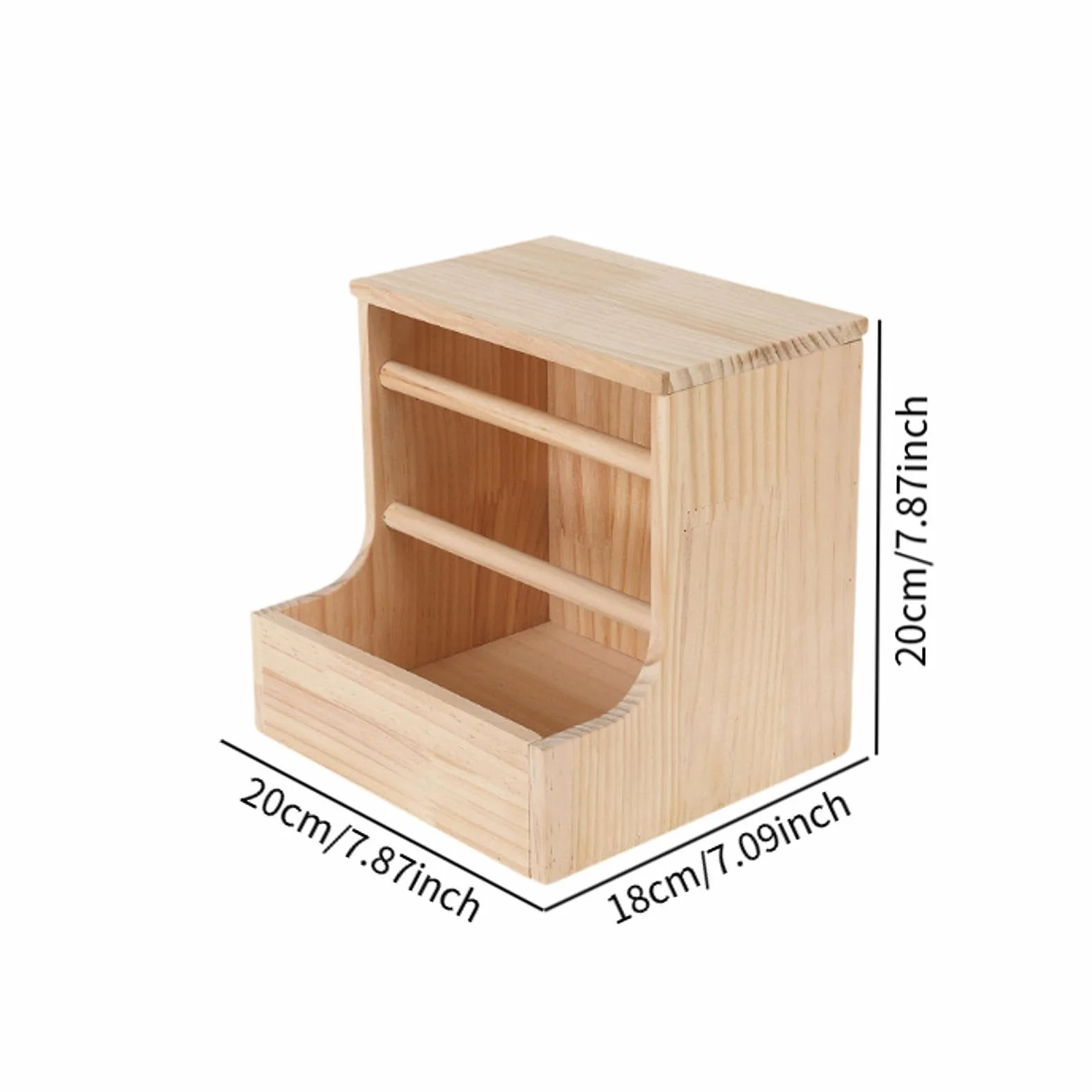 MagiDeal Mangeoire à Foin en Bois pour Lapins, Râtelier à Foin 20x10x20cm