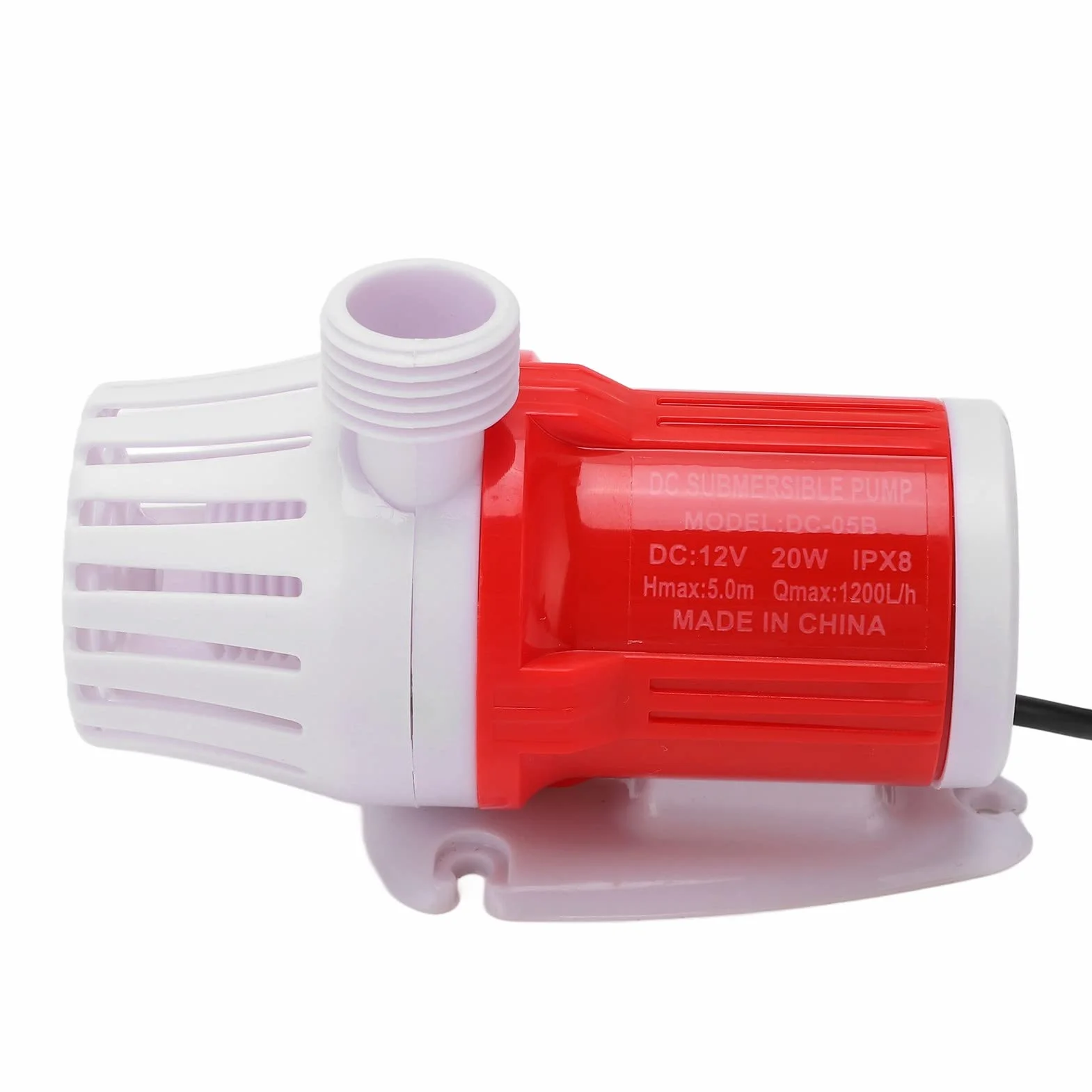 Pompe de surpression 1200 L/h 20 W DC 12 V sans balais automatique faible bruit pour aquarium bassin
