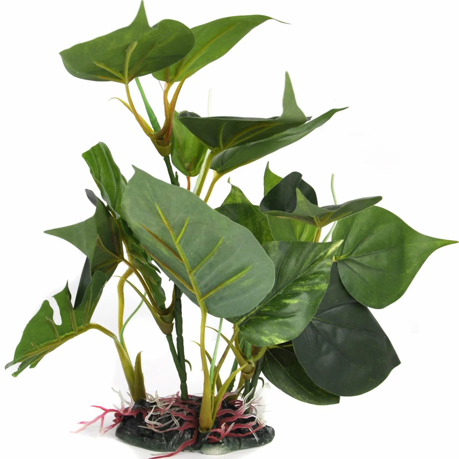 DIGIFLEX Plante d'aquarium artificielle 30 cm aspect réaliste Ornement aquarium feuilles vertes