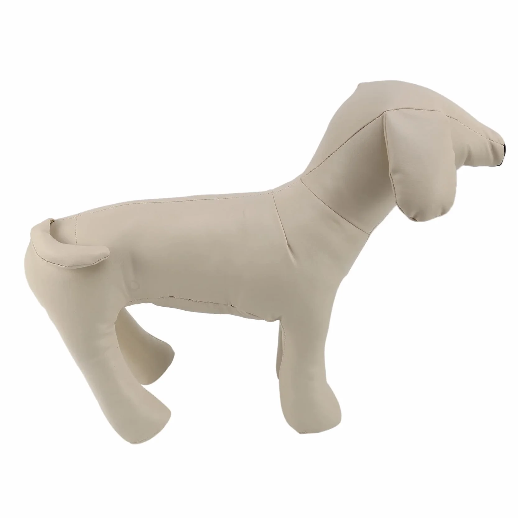 Mannequin Chien Cuir Modèle Chien Position Debout Mannequin Affichage Animal Compagnie Blanc
