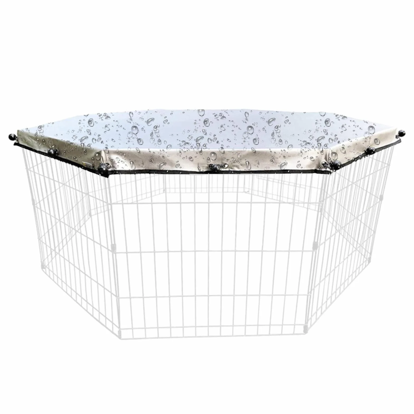 Parc pour chien Teksome Housse supérieure résistante au soleil et à la pluie Tissu maillé pliable lavable