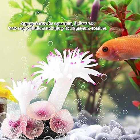 Décorations artificielles Plantes coralliennes pour aquarium Simulation naturelle Corail Blanc