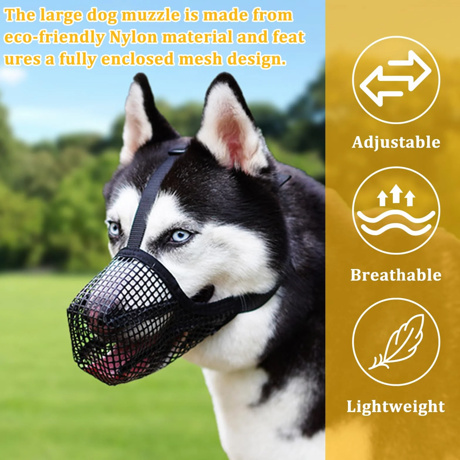 Museliere Anti Intoxication Chien (M) Muselière Chien Réglables Masque Respirant pour Animaux Prévenir L'ingestion Accidentelle pour Attraper Les Morsures Les Lécher La Mastication