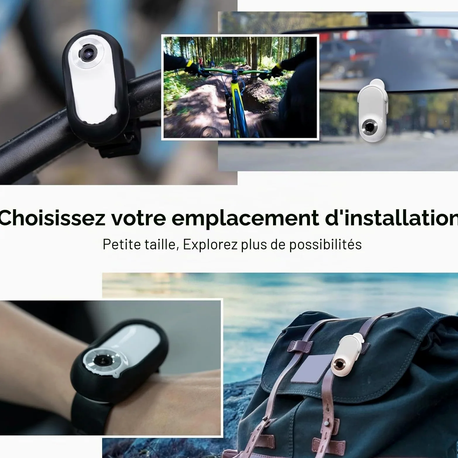 Collier de Caméra pour Chat, Pas de WiFi Nécessaire, Caméra d'action Sportive 30 IPS avec Enregistrements Vidéo, Mini Caméra Corporelle pour Chats, Chiens, Animaux de Compagnie