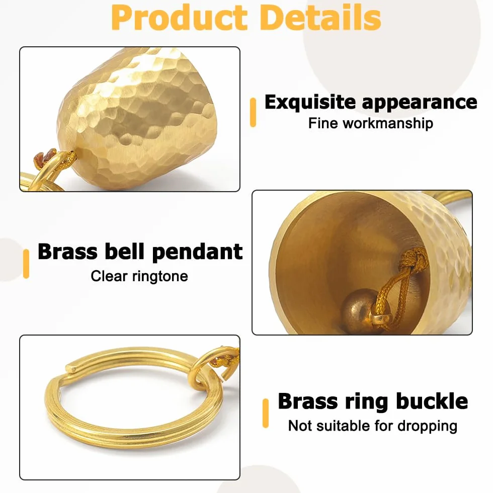 Cloche à Breloques pour Collier Chat, Clochette en Cuivre pour Animaux avec Boucle de Suspension