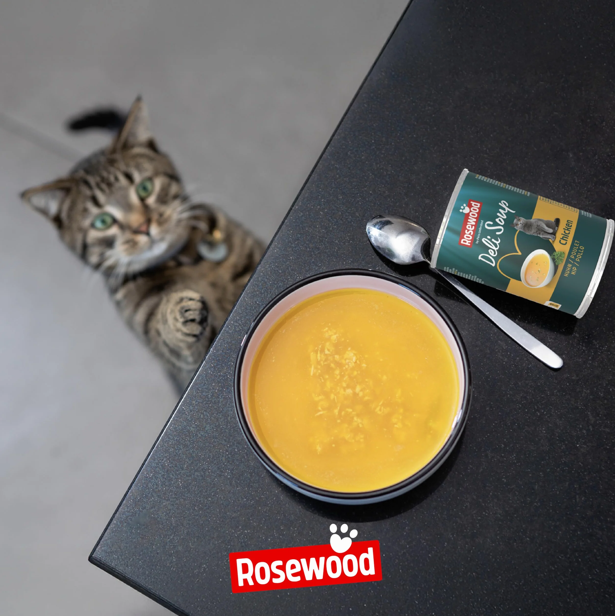 Rosewood Deli Soup Poulet Friandise au Bouillon pour Chat avec Morceaux de Poulet Tendre 135 ML