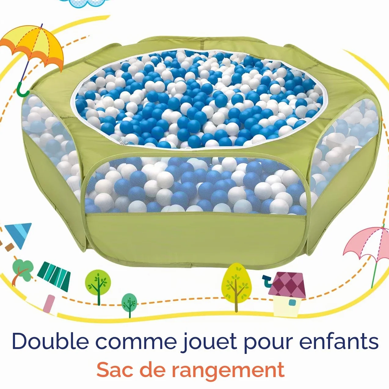 Pawaboo Parc pour Petits Animaux, Enclos Pliable Parc avec Fermeture Éclair pour Animal de Compagnie, Cages Tente Clôture d'exercice Transparente Respirante pour Chien, Chat, Lapin - Vert d'Avocat