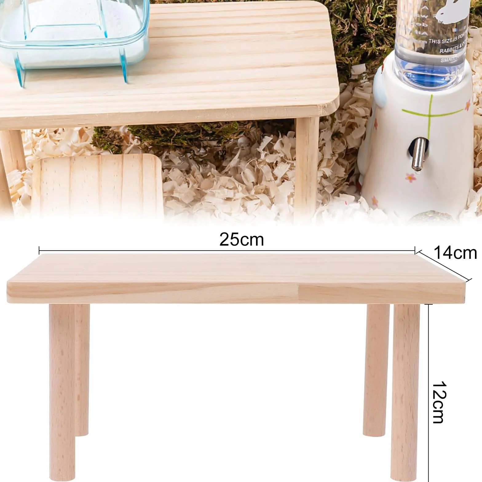 Plateformes - Plateforme pour Hamster - Convient pour Les Hamsters, Les Lapins, Les Chinchillas,Les Cobayes,La Coupe Est SoignéE Et Lisse, Et Ne Nuira Pas à Votre Animal de Compagnie (M)