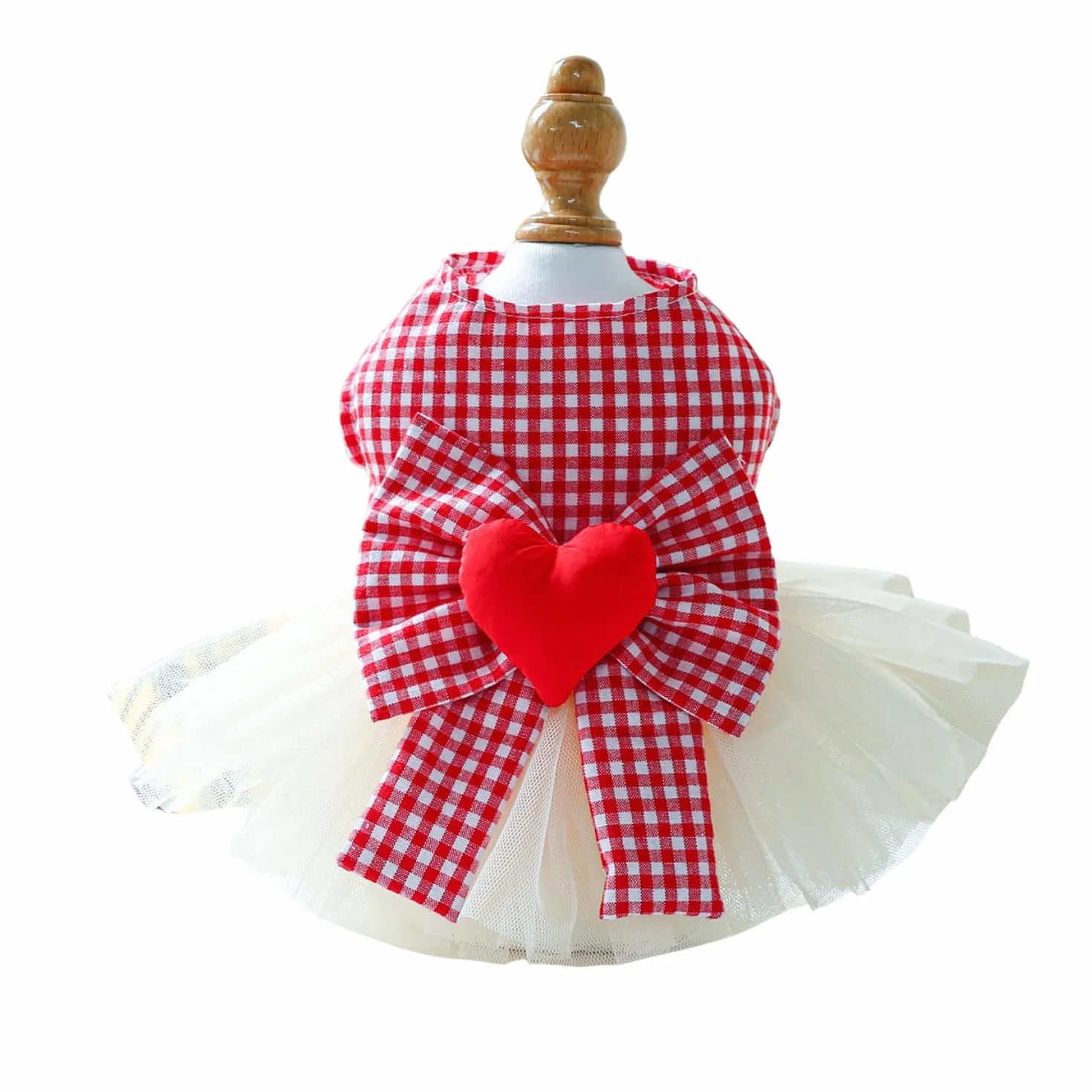 Robe pour Petit Chien Rouge XL Coton Polyester Printemps Été Femelle Jupe