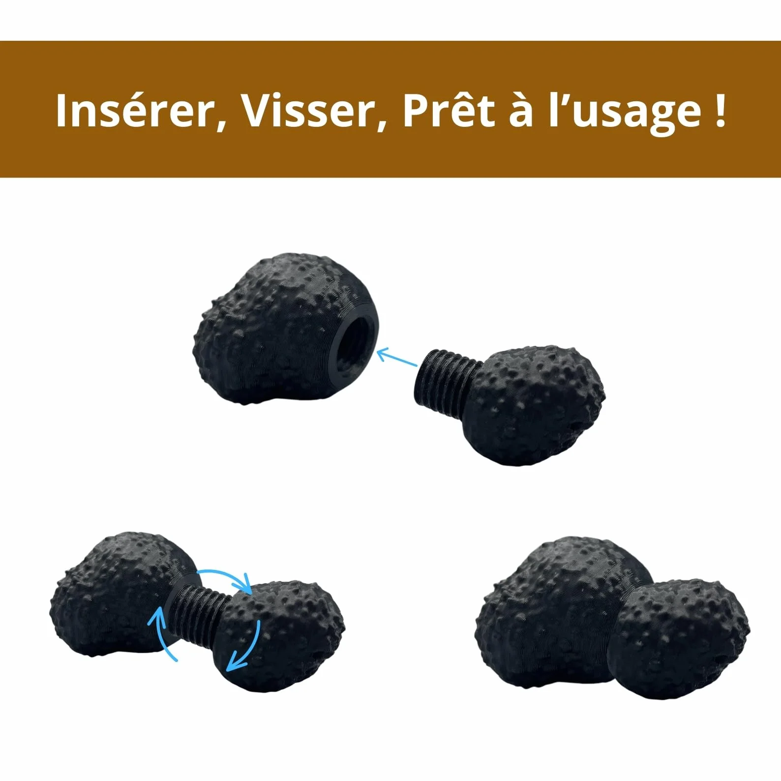Réplique de Truffe en Plastique Kit Dressage Chien Truffier Compatible Huiles Essentielles Taille Moyenne à Grande