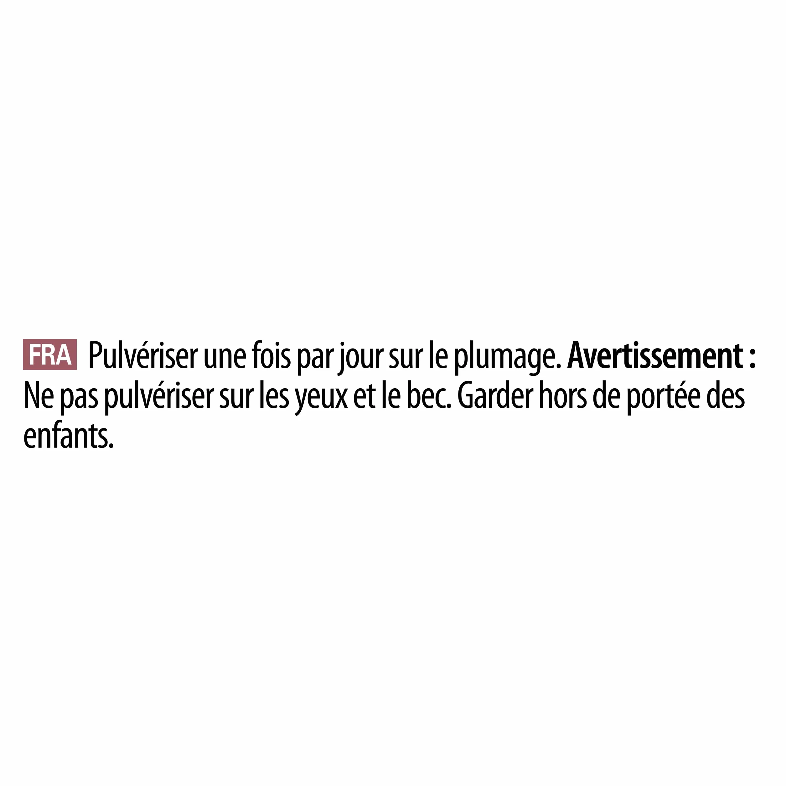 VERSELE-LAGA Oropharma No-Pick Spray Oiseau Goût Amer Contre Le Picage des Plumes 100mL