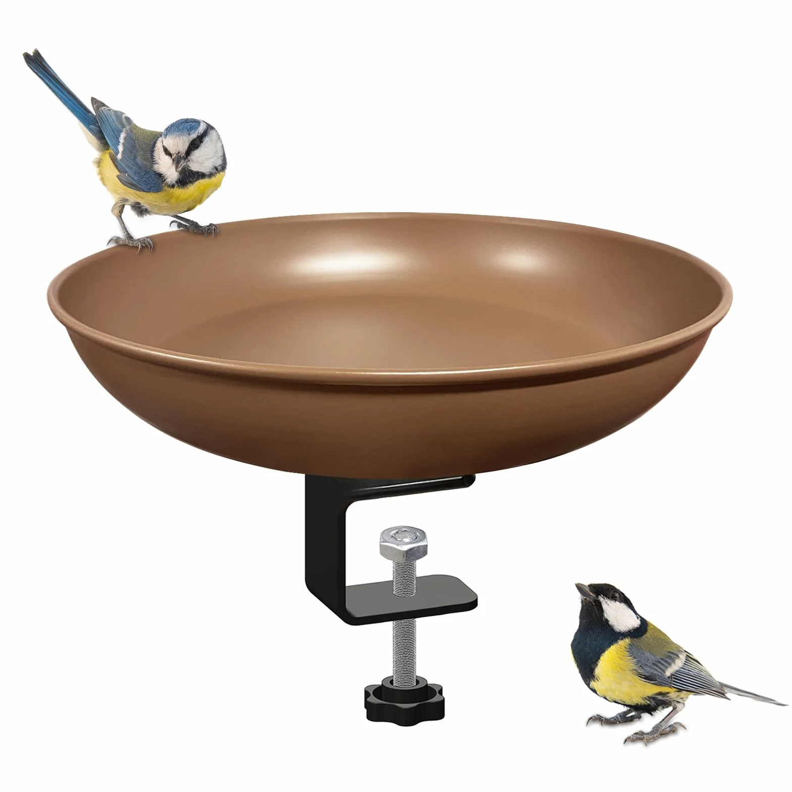 Bain d'oiseaux résistant à l'hiver avec support pour balcon et jardin