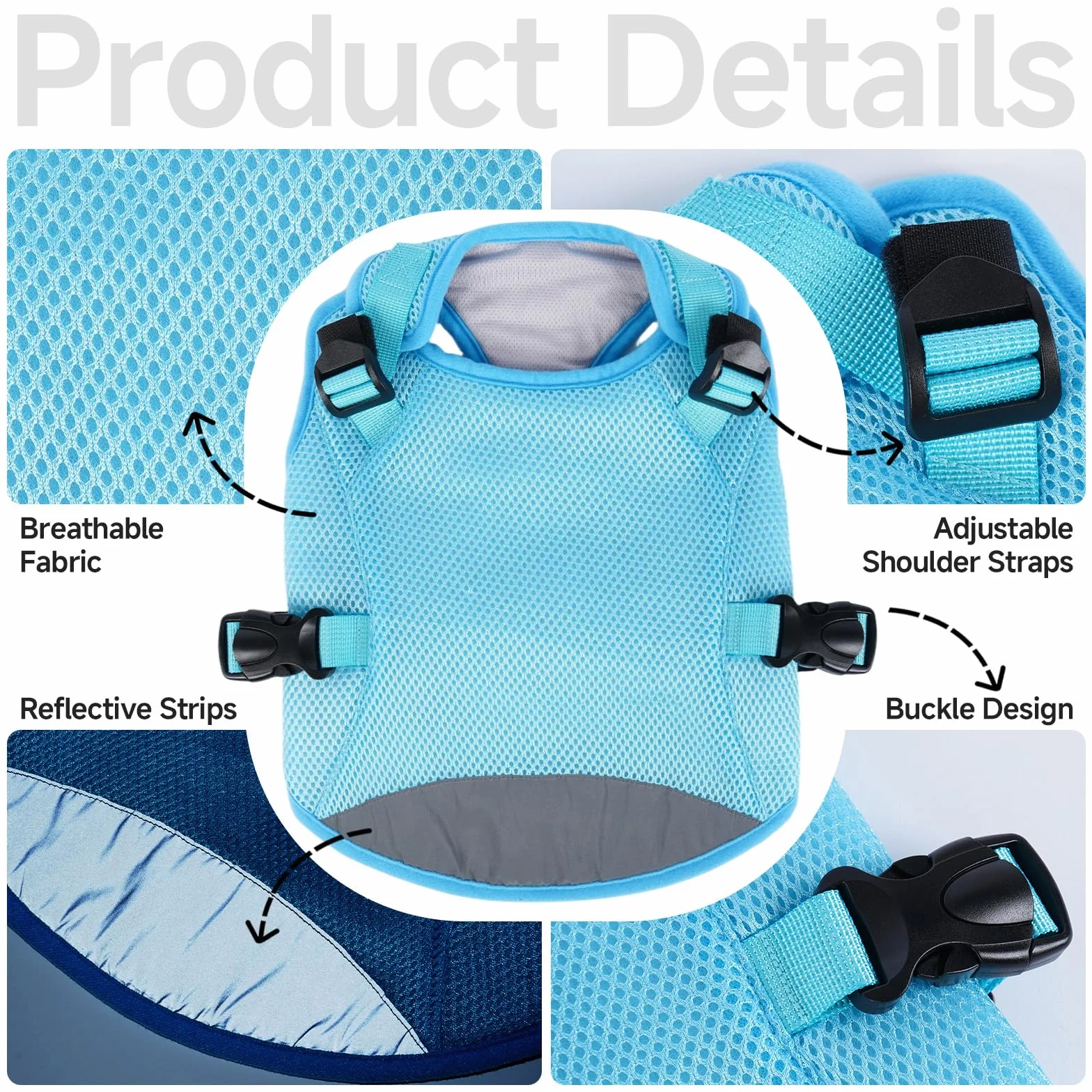 Veste rafraîchissante pour chiens XL - Gilet frais respirant par évaporation avec bandes réfléchissantes
