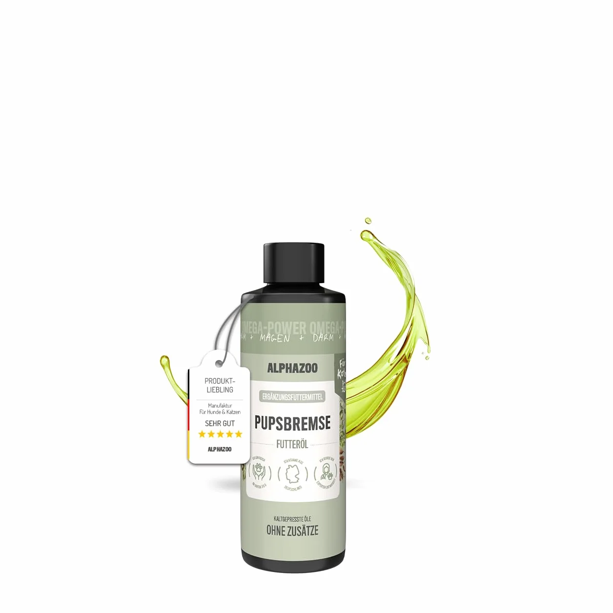 Huile alimentaire gastro-intestinale pour chat 100 ml - alphazoo Complément digestion et appétit