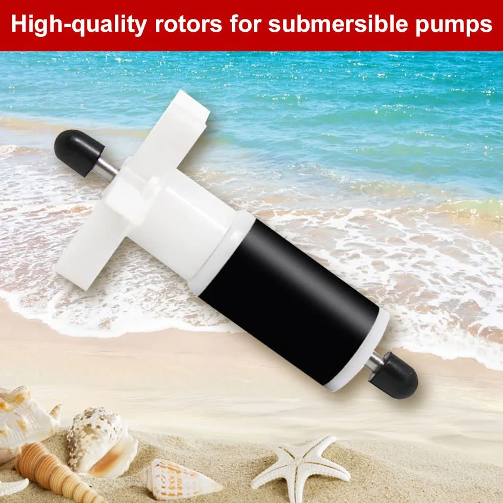 Turbine de Rotor de Pompe Submersible Avec Arbre et Roulement, Rotor de Rechange pour Pompe à Roulement D'arbre, pour Filtre de Rechange D'aquarium