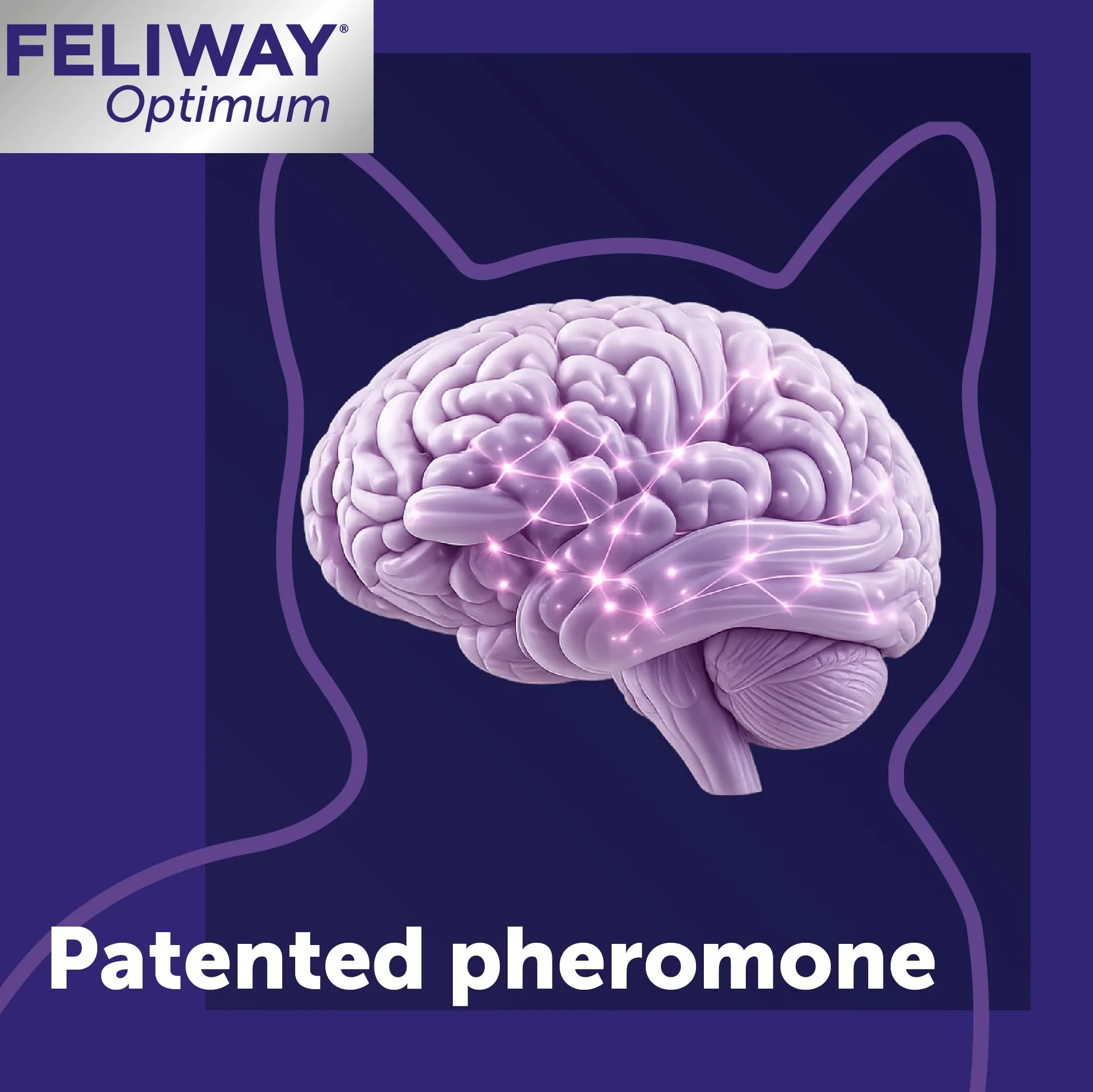 FELIWAY Optimum Cat Diffuseur de phéromones apaisantes améliorées, kit de démarrage 30 Jours (48 ML)