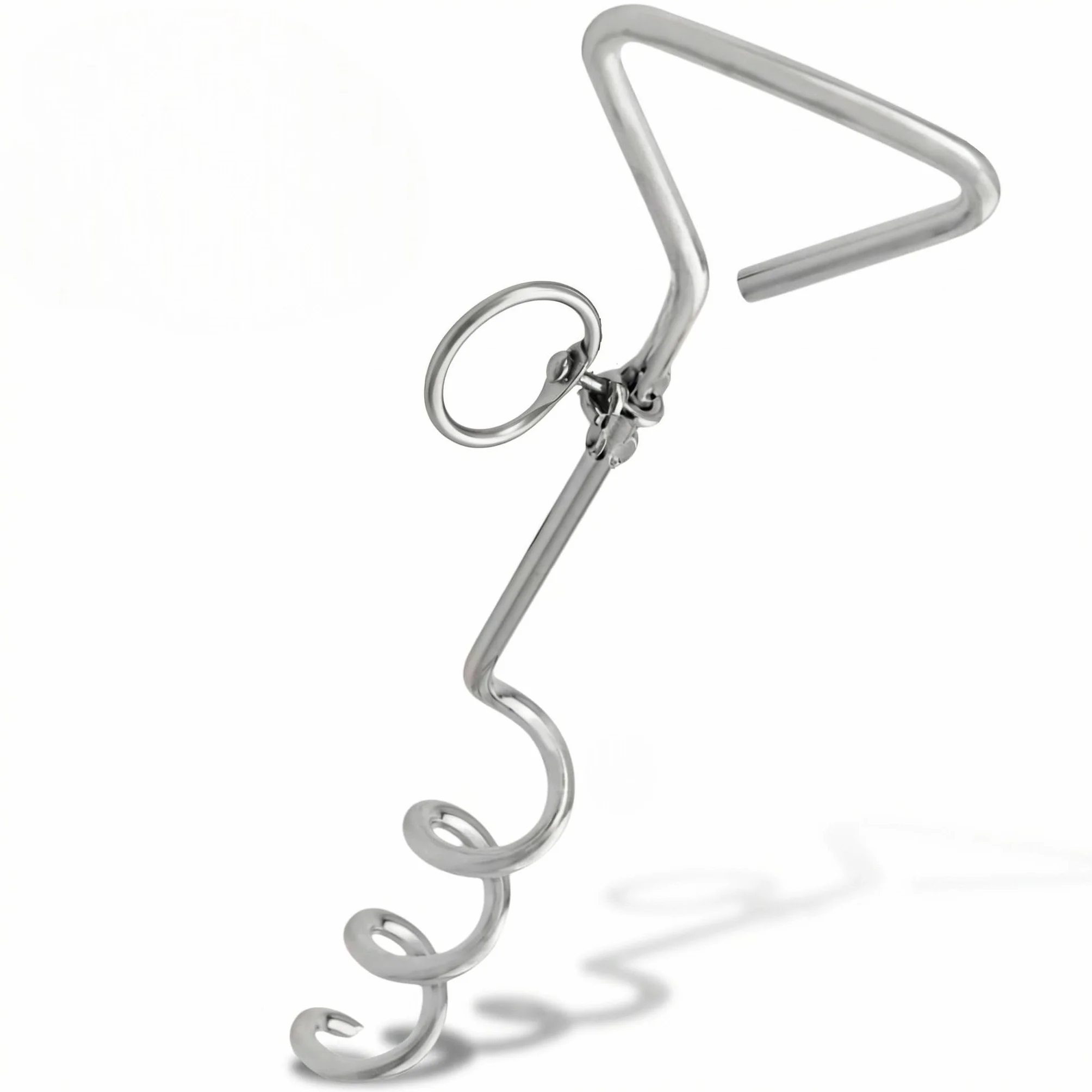 MIJOMA Spirale d'insertion pour chien - Ancrage rotatif avec mousqueton - Acier inoxydable - Ancrage au sol - Jardin Camping