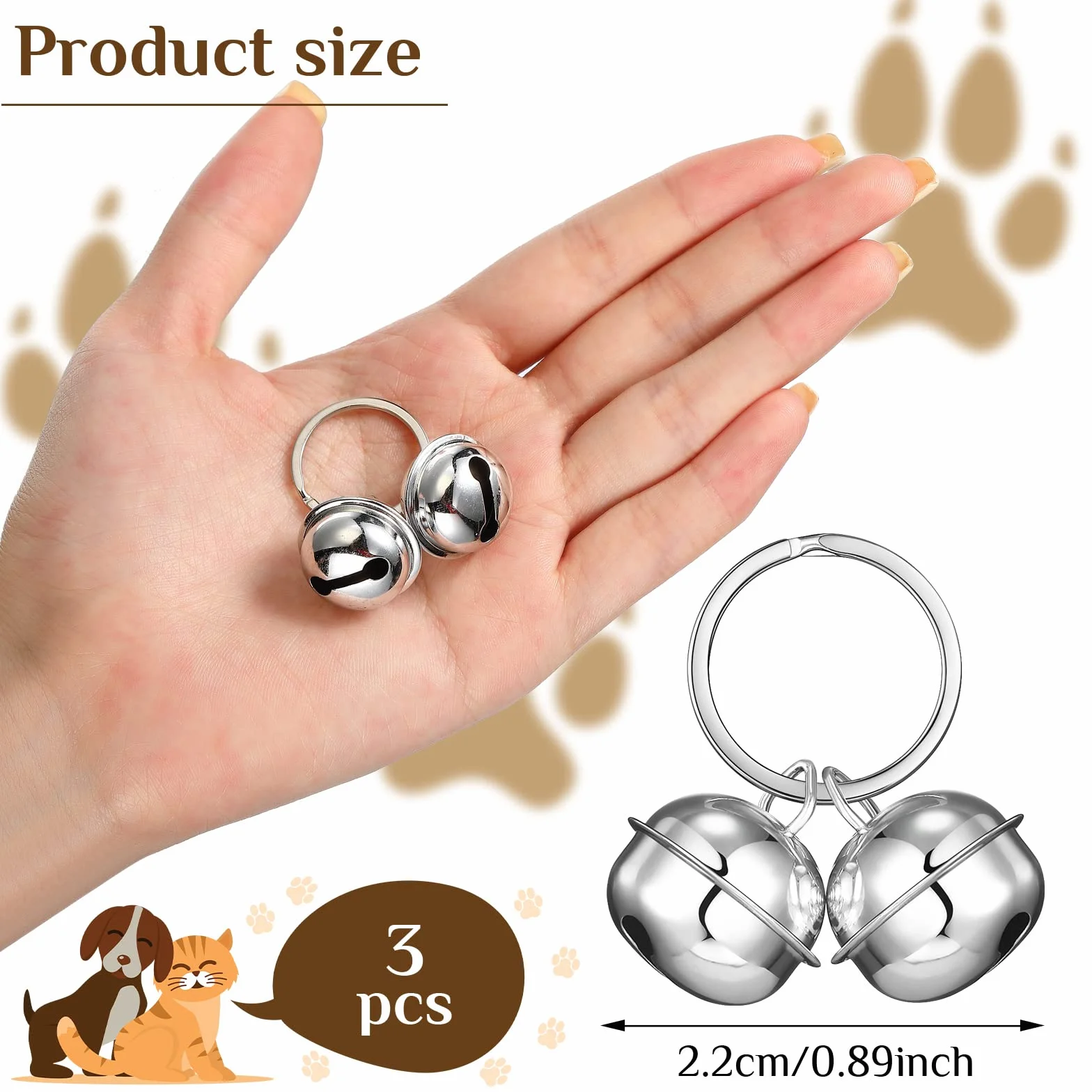 Cloches Extra Fortes pour Chat Chien Animal de Compagnie Hotop 3 Sets