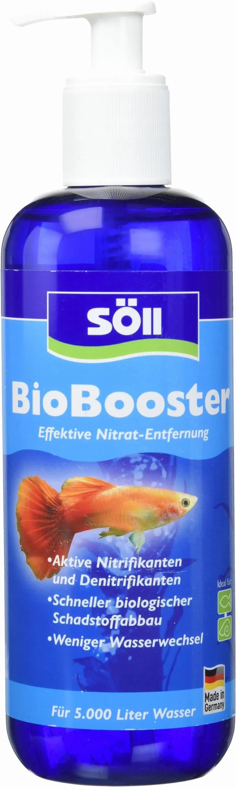 Söll BioBoost 500 ml – Détachant efficace des nitrates pour aquarium, réduction rapide des polluants biologiques