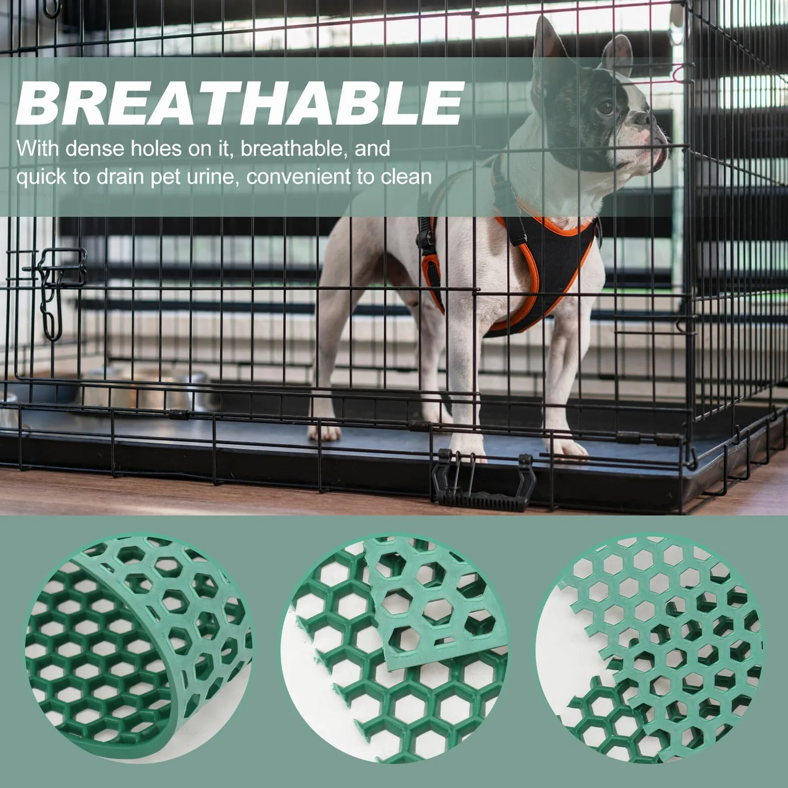 Beaupretty Tapis De Cage pour Chien 17.72x11.81x0.20In Isolant Respirant Bord Arrondi
