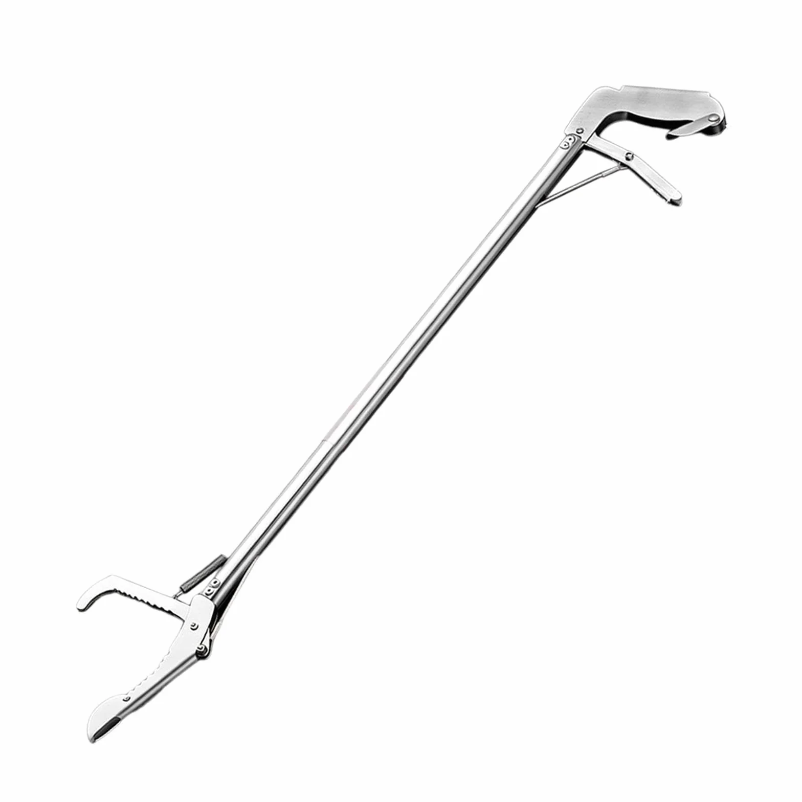 MagiDeal Pince à serpents et reptiles en acier inoxydable antidérapante pliable 150 cm outil d'alimentation à mâchoires larges Bec Coudé