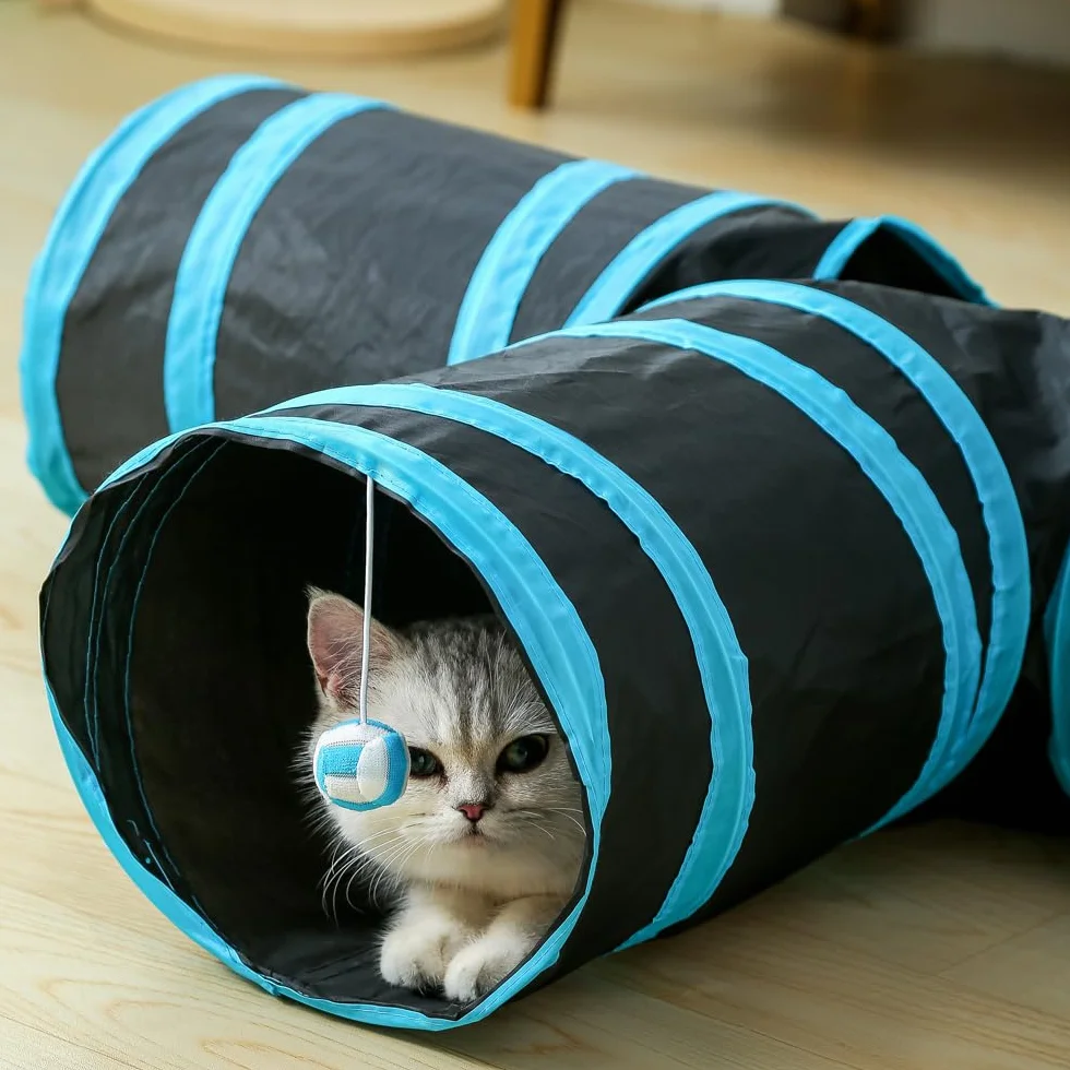 Tunnel Jeu Pet Tube Pliable Jouet pour Les Chats Lapins Chiens
