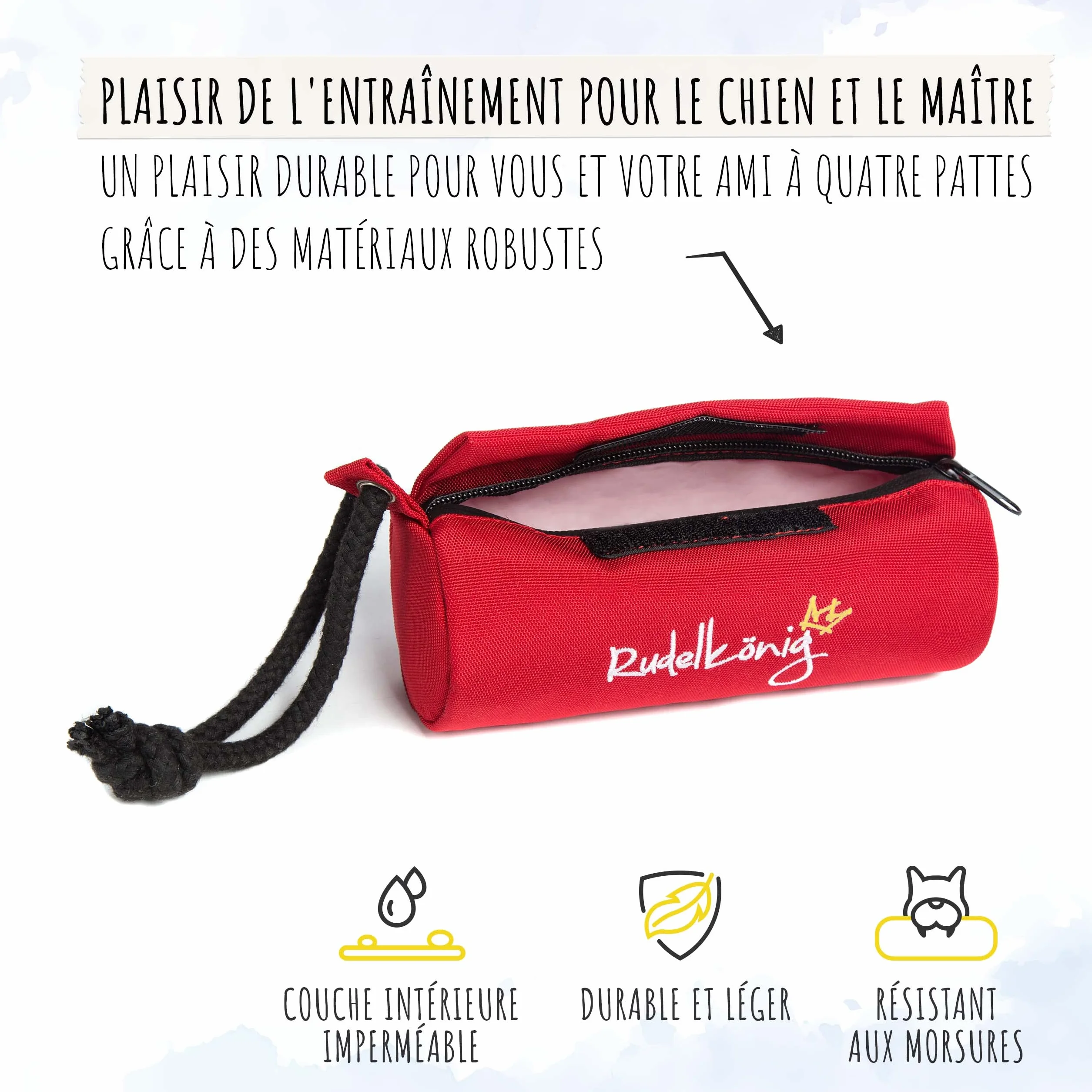 Rudelkönig Apportable Chien Robuste Jouet friandises Mordant Boudin accessoires