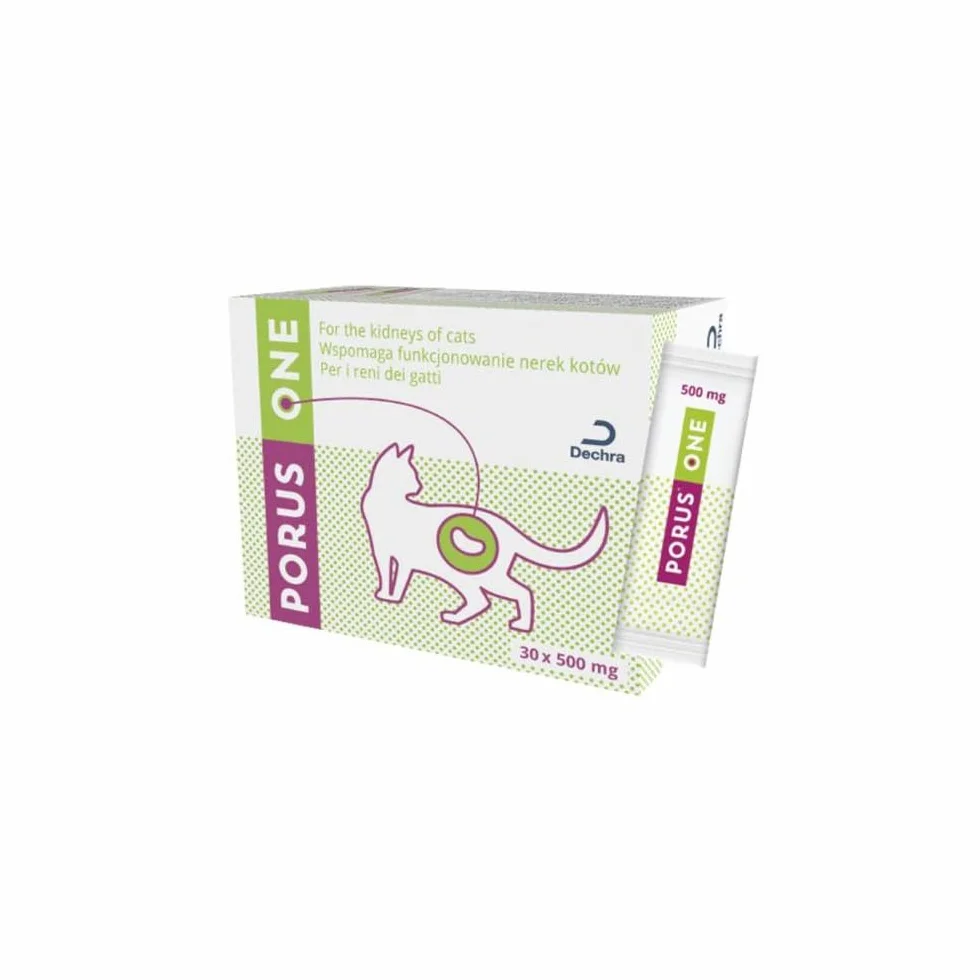 Porus One 30 x 500 MG Complément Alimentaire Faible teneur en protéines pour Chats Problèmes Rénaux
