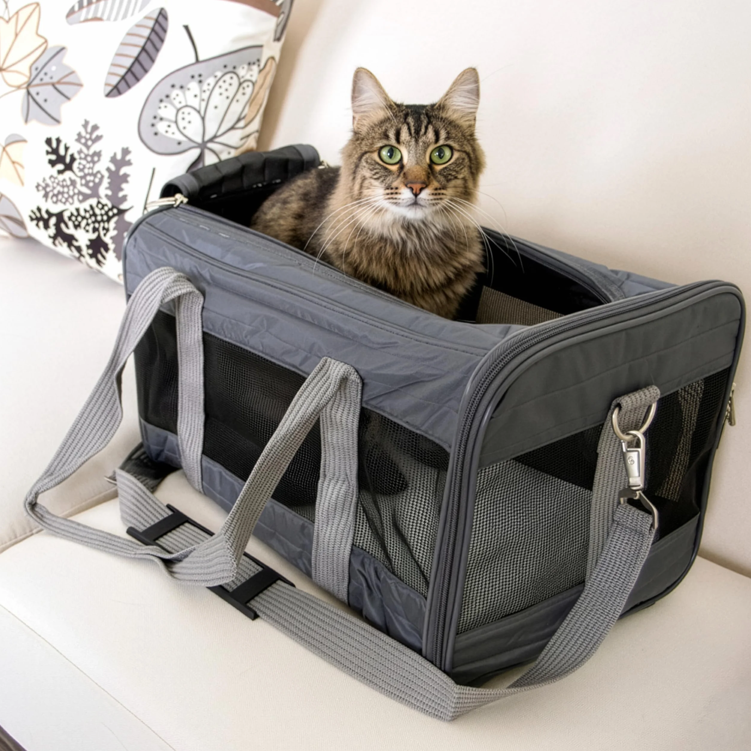 Sherpa Original Deluxe Sac de Transport pour Animal de Compagnie approuvé par Les compagnies aériennes Gris Anthracite Taille M