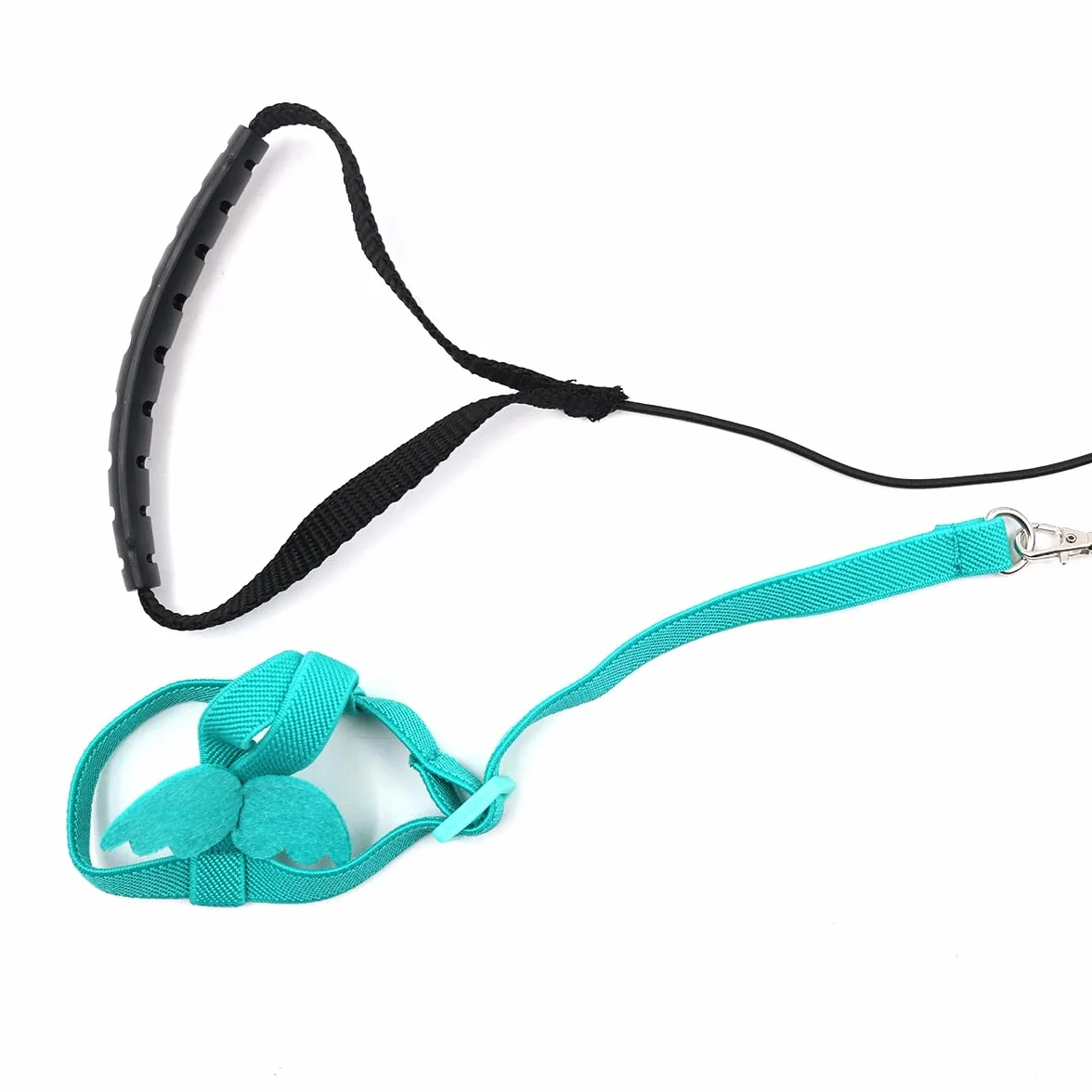 Kit de Harnais et Laisse pour Oiseaux en Plein Air, Harnais réglable pour Animaux de Compagnie (Bleu Clair)