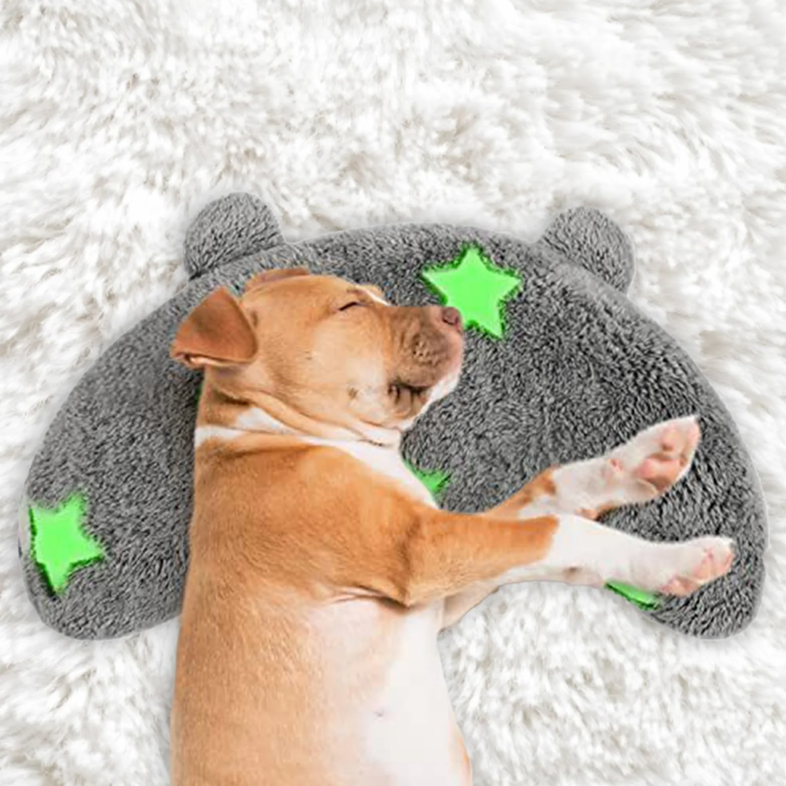 Coussin apaisant pour Chien, Design Moelleux, Anti-Stress, Rembourrage en Peluche