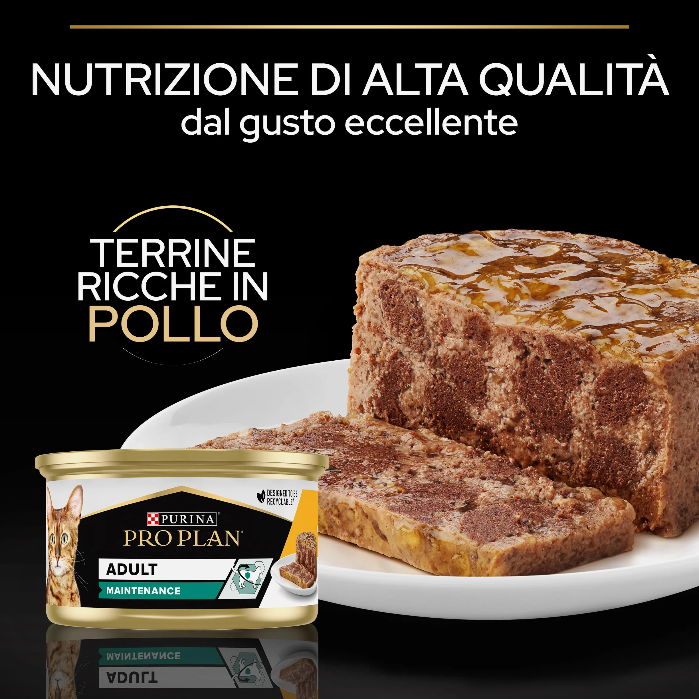 PURINA PRO PLAN | Adult STERILISED MAINTENANCE | Aliment Complet pour Chat Adulte Stérilisé | Aide à maintenir une bonne santé urinaire | Terrine | Au Poulet | Boîte | Lot de 24 x 85g