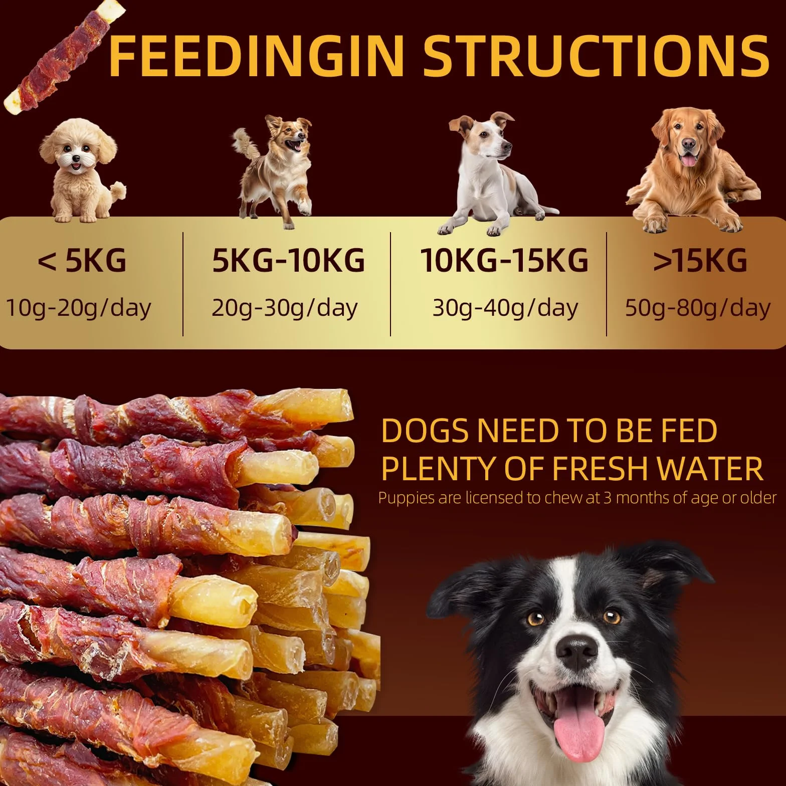 Friandises pour Chien au Canard et Peau de Bœuf, Bâtonnets à Mâcher Longue Durée, Snack Dentaire Riche en Protéines, Récompense Naturelle pour Petits et Moyens Chiens 350 g