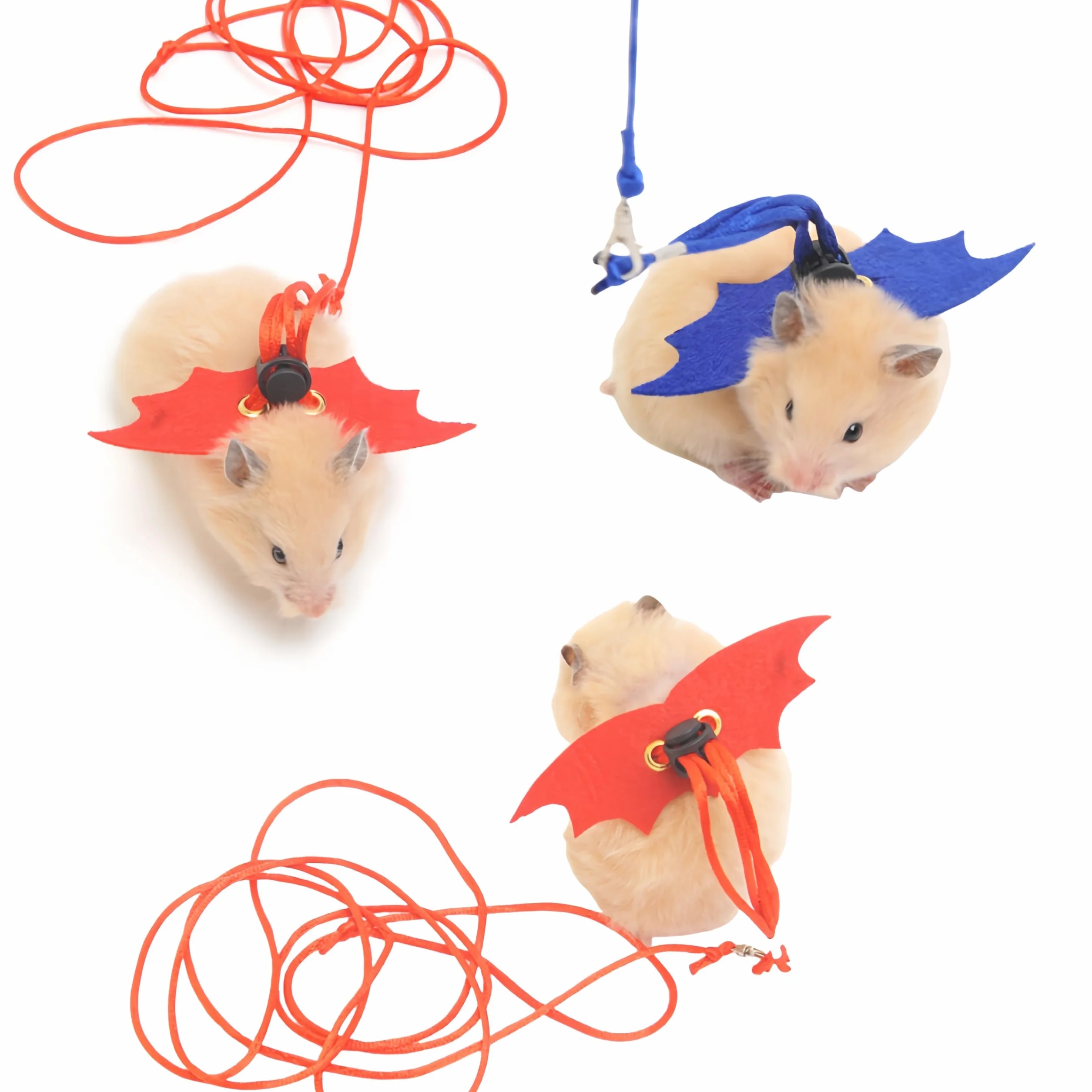 Lot de 2 laisses pour harnais de poitrine pour petits animaux domestiques, corde de traction de lapin de compagnie, harnais de hamster lapin pour petits animaux
