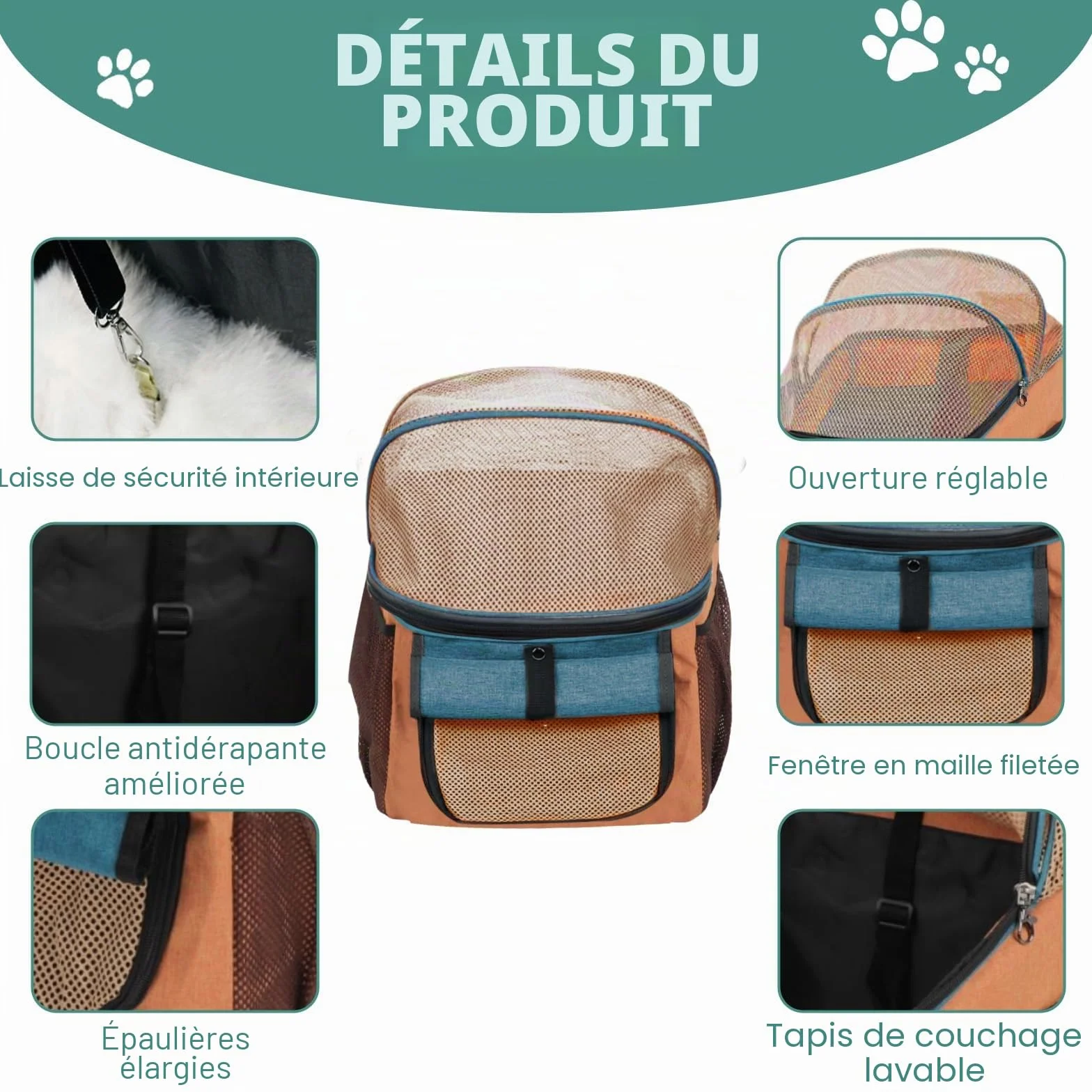 Panier de vélo étanche pliable pour chien animaux de compagnie