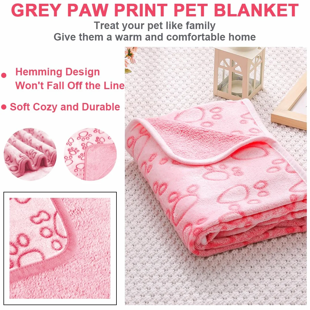 Couverture épaisse pour chiens et chats 52 x 73 cm rose quatre saisons