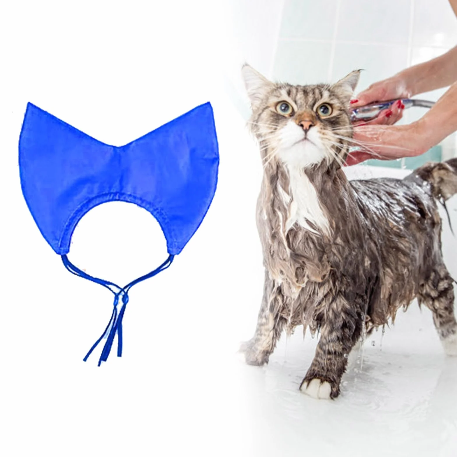 Bonnet de bain imperméable pour chats protection oreilles animaux domestiques