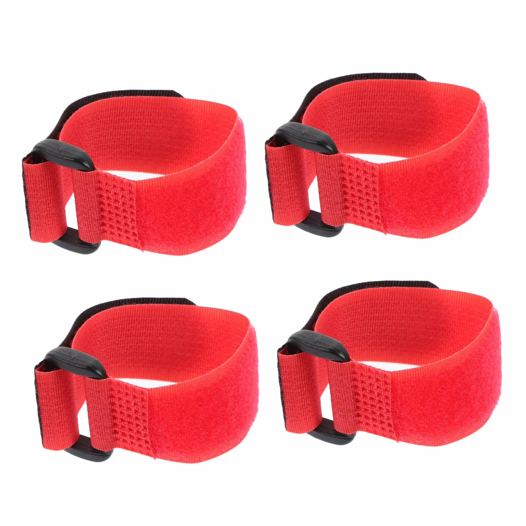 Collier Anti-Chant pour Coq, 4 Pièces, Nylon et Plastique, Réglable, Rouge