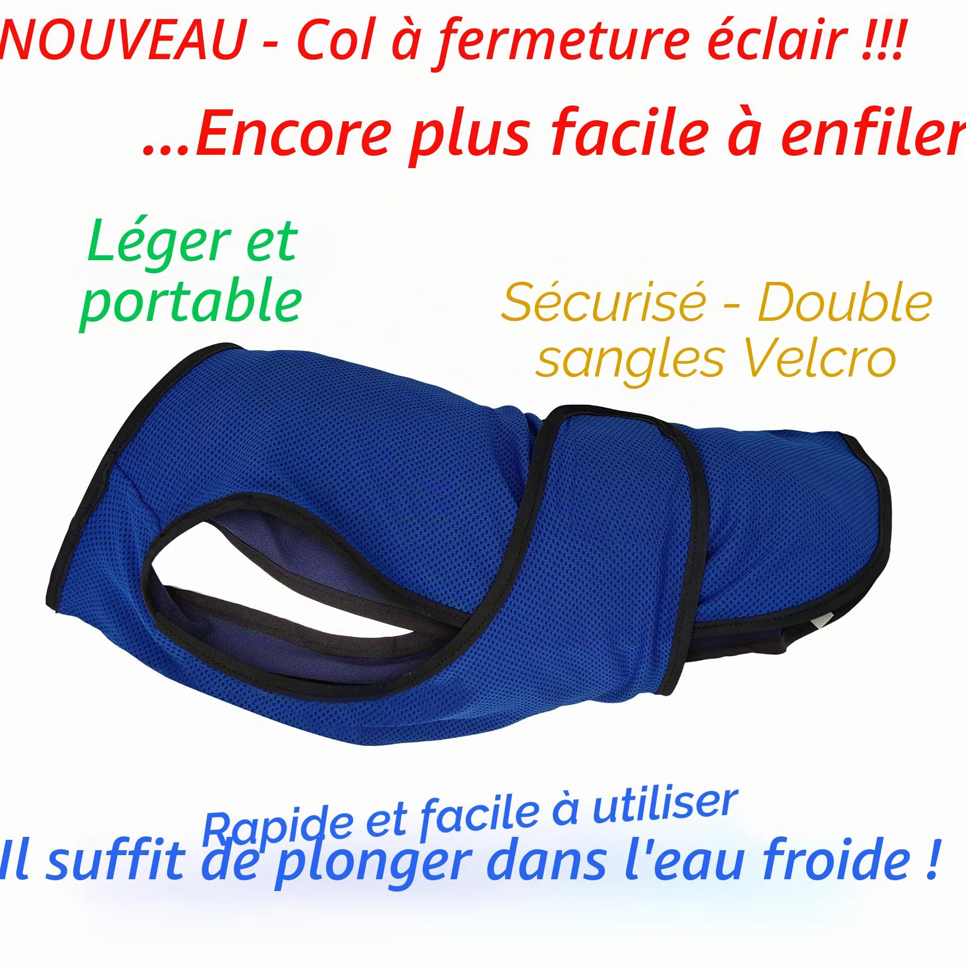 Lautus Pets Gilet Fraicheur Chien Veste Légère Petits Chiens Fermeture Éclair Velcro Promenades Voyages Extérieur M