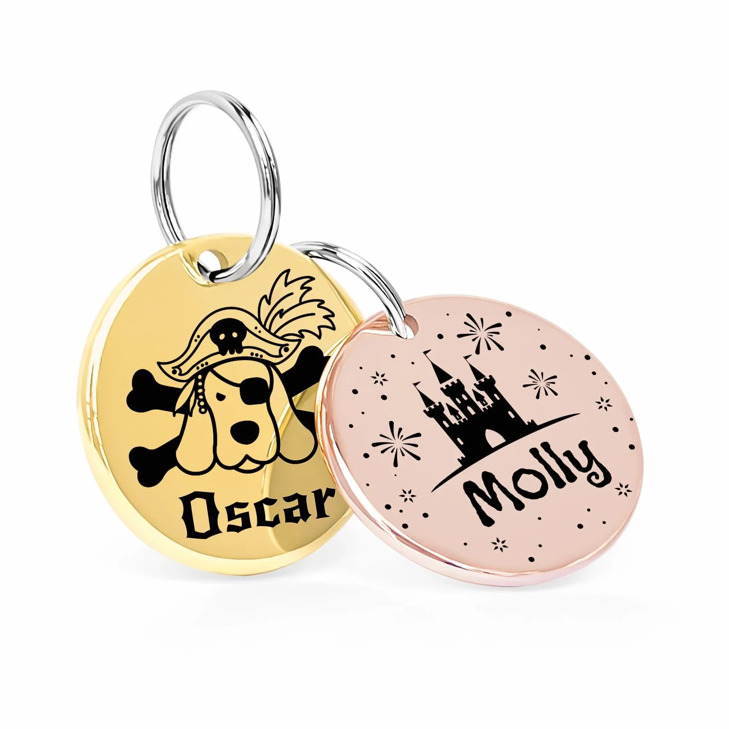 Médaille pour Chat en Acier Inoxydable Gravure Profonde Personnalisée
