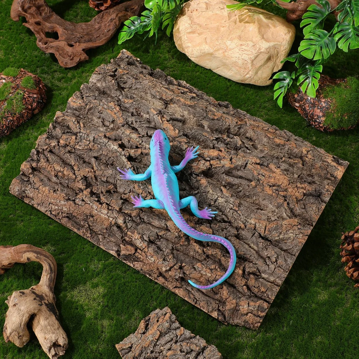 DOITOOL Panneaux De Fond en Écorce De Liège pour Terrarium Décor Mural De Toile De Fond Darbre De Réservoir De Reptiles Décoration De Tapis Descalade Dhabitat pour Tortue Lézard 30 x 40CM