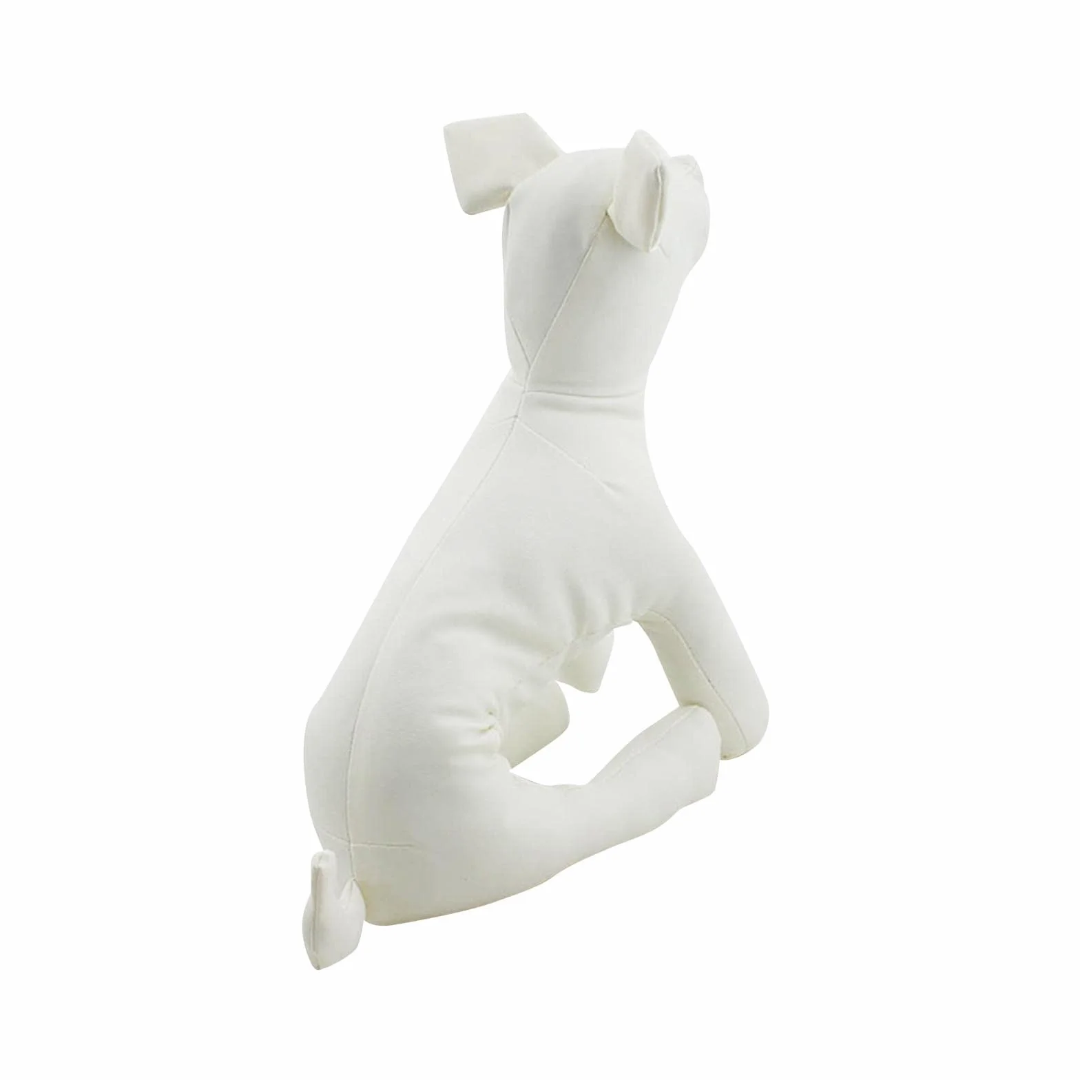 Perfk Mannequin Chien Cuir PU Modèle Jouet Doux Grand Cintre Support Vêtements Animaux Taille S Blanc