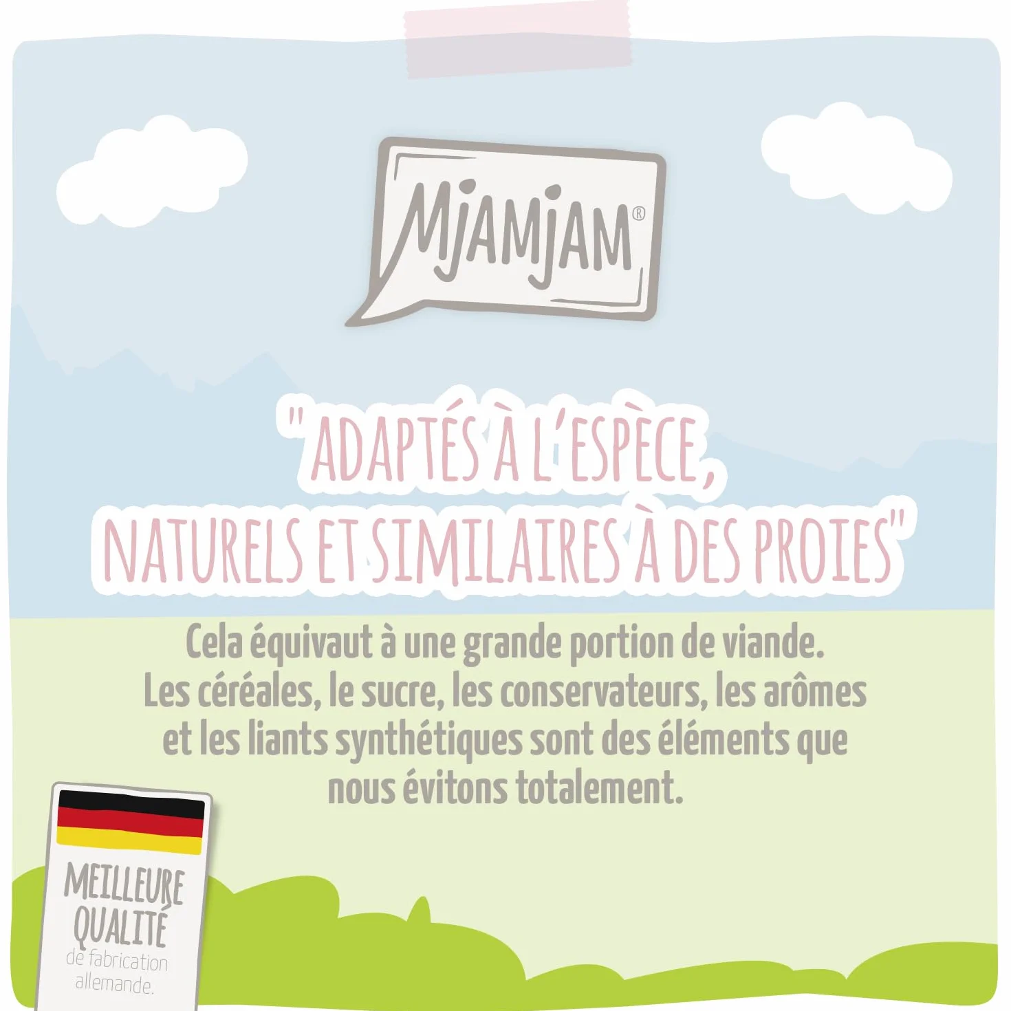 MjAMjAM nourriture humide chat poulet juteux chaton huile de saumon pack 6 x 400 g sans céréales
