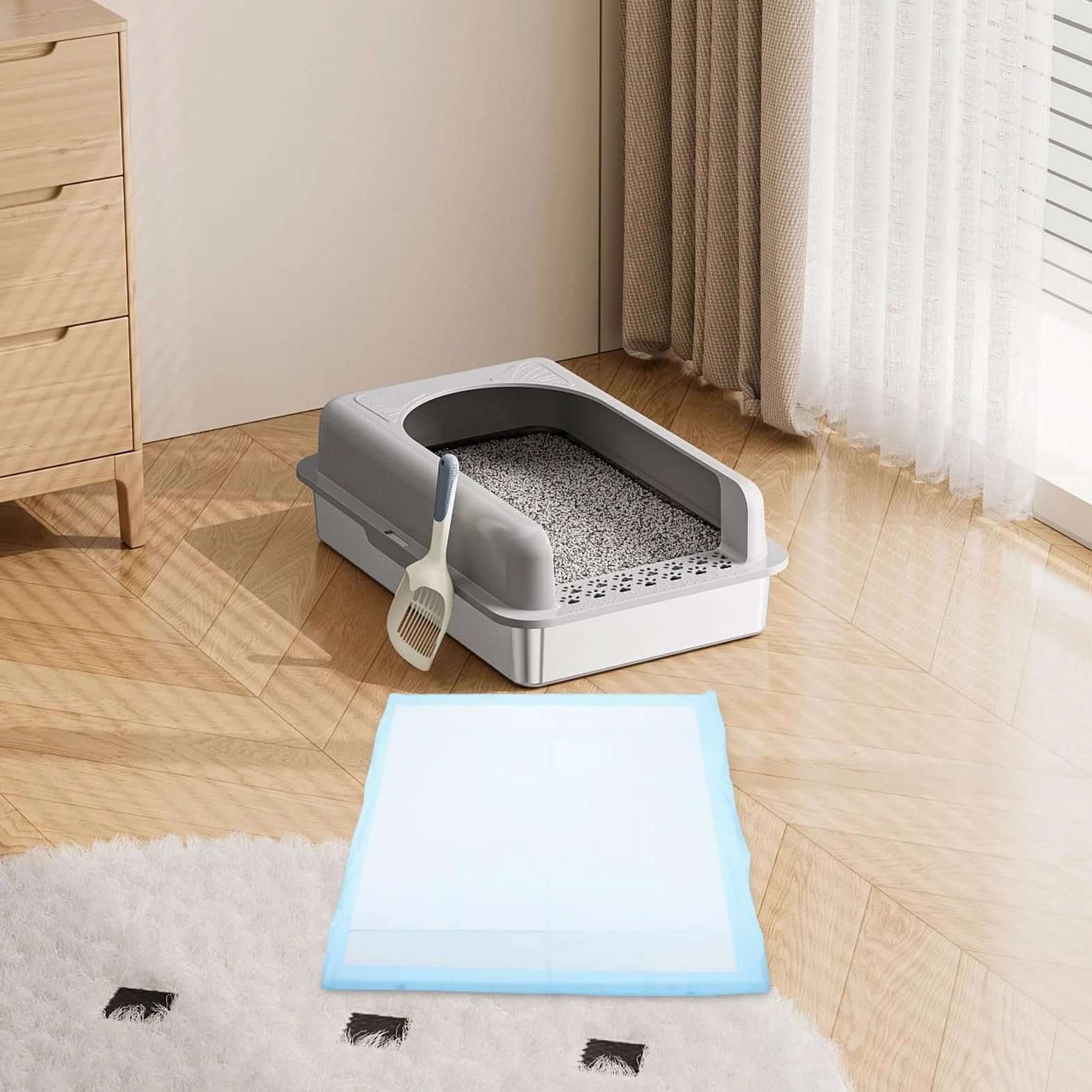 Alèse 60x60 Absorbante pour L Chiots Super D’Apprentissage Cm | Non-tissé, Usage Quotidien et Chambre D’hôtel, pour Chiens et Animaux D’intérieur, Lot Unitaire
